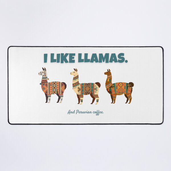Item preview, I Like Llamas and Peruvian Coffee – Funny Peru Travel Design designed and sold by ArcticFoxStudio.