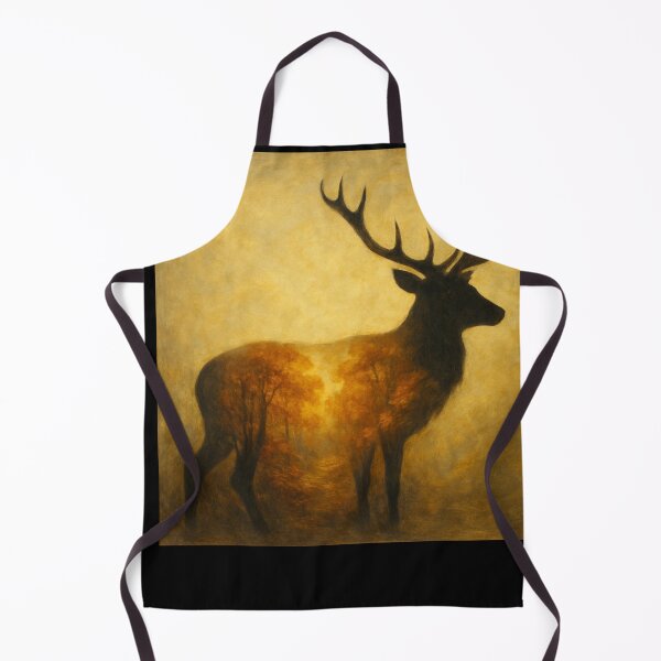 Item preview, Ethereal Stag Silhouette: Antique Junk Journal Deer designed and sold by Shabby Script Archive | Digital Designer .