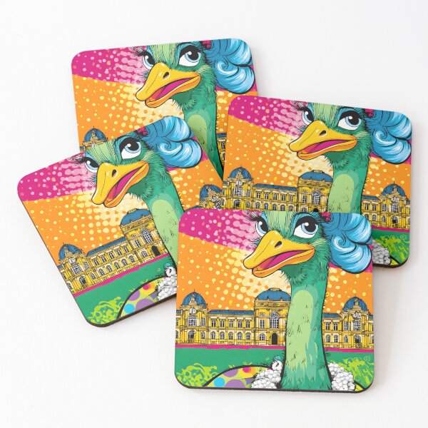 Item preview, Colorful Ostrich in a Whimsical Setting designed and sold by Artessie.