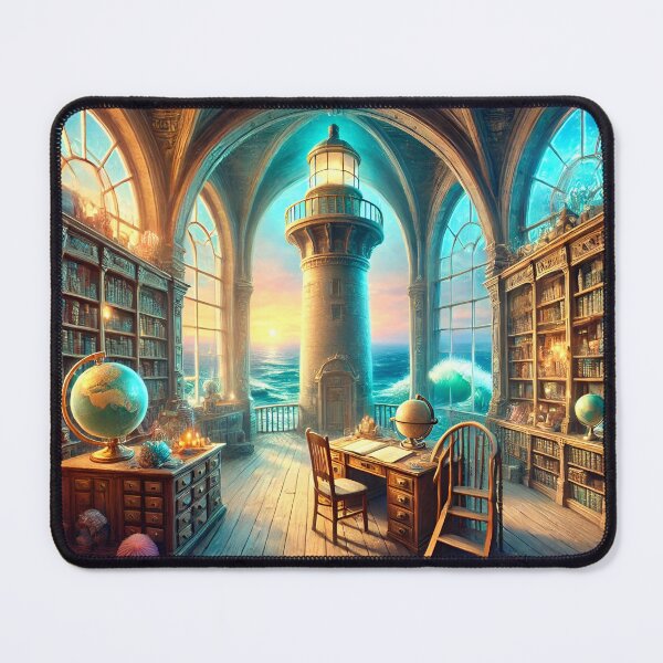 Item preview, Hidden Lighthouse Library by the Sea designed and sold by NancyzKreations.