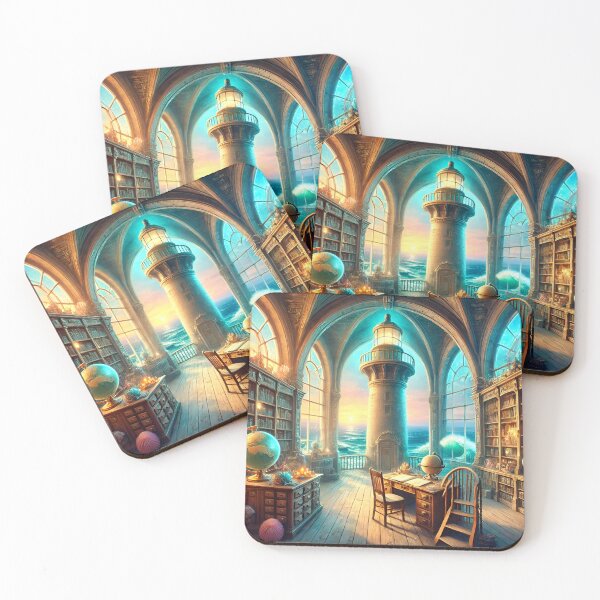 Item preview, Hidden Lighthouse Library by the Sea designed and sold by NancyzKreations.