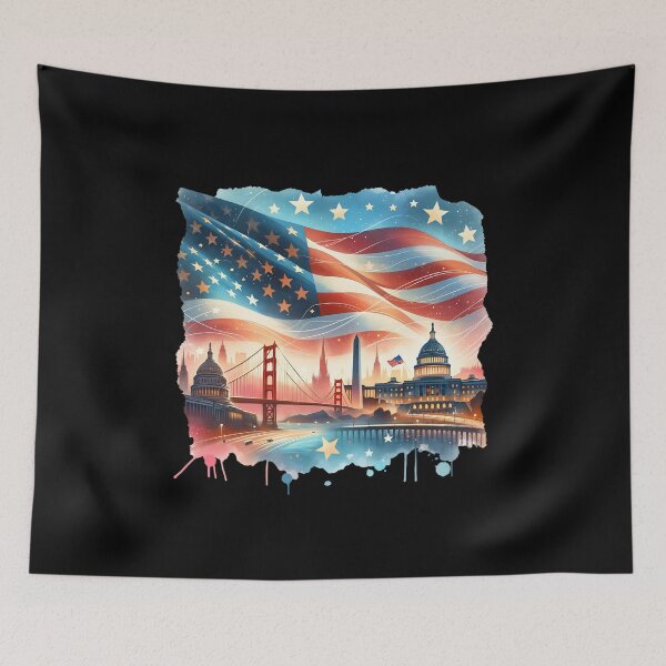 Item preview, American Flag Artwork – Patriotic USA Illustration designed and sold by artedigital99.