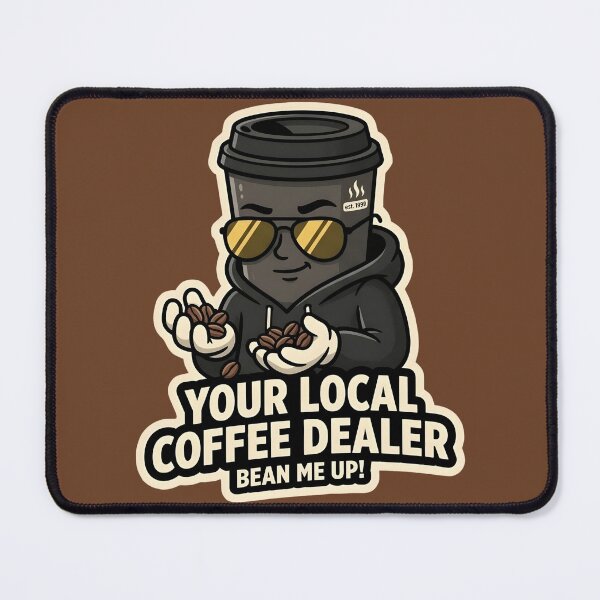 Item preview, Your Local Coffee Dealer - Funny Secret Coffee Cup Sticker designed and sold by WowDezign.