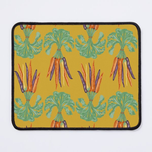 Item preview, Carrots on Lively Mustard. Rustic Farm Harvest. designed and sold by All About Playfulness by Saras Feijoo.