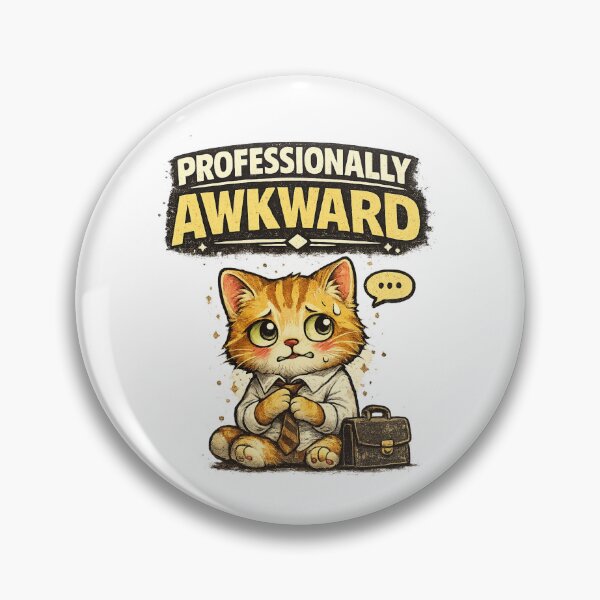 Item preview, Professionally Awkward Funny Office Cat designed and sold by Stikaro.