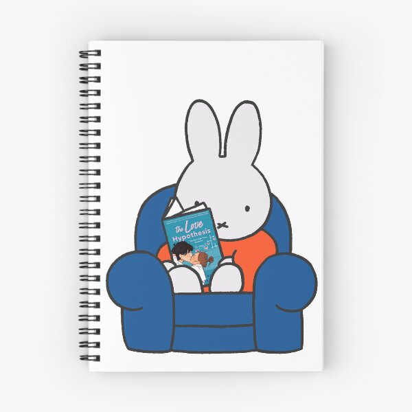 Item preview, miffy reading the love hypothesis designed and sold by liveawhimsylife.