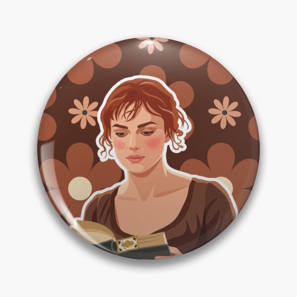 Item preview, Jane Austen Quote Character Illustration | Retro Regency Book Aesthetic Gift for Pride and Prejudice Fans designed and sold by CocoLuneDesigns.
