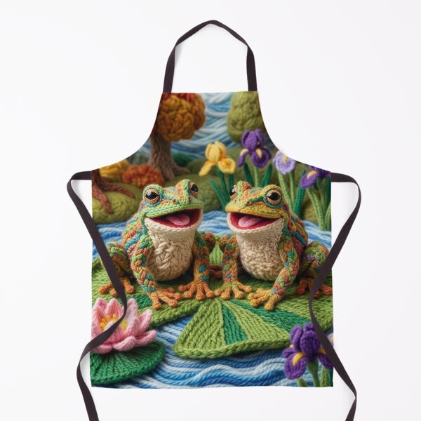 Item preview, Yarn Frogs on Yarn Lily Pad designed and sold by Tridentulus.