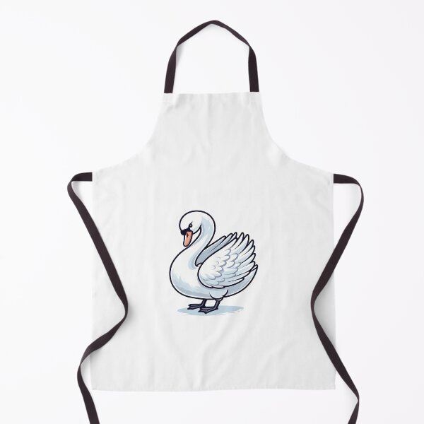 Item preview, Stylized illustration of a graceful white swan with elegant feathers and a calm posture. designed and sold by cave-canvas.