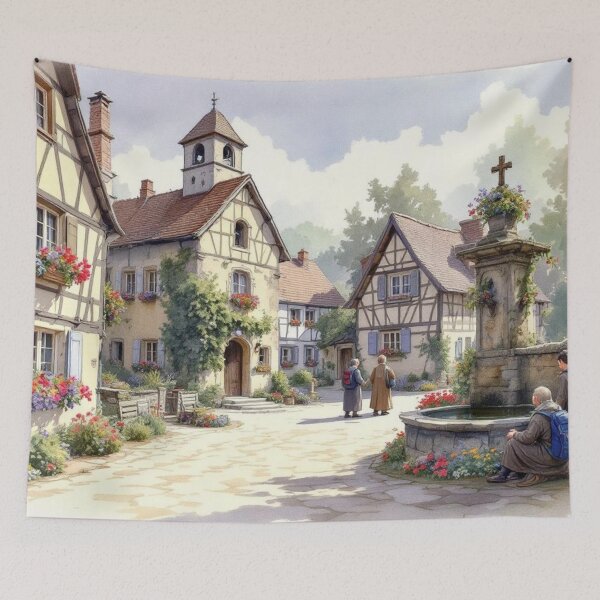 Item preview, Alsace: Pilgrims of Saint James at rest designed and sold by jefboutique6150.
