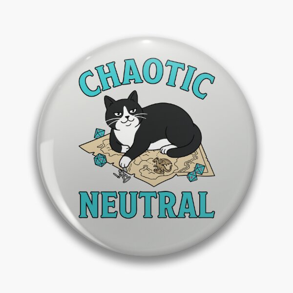 Item preview, Chaotic Neutral - Funny RPG Cat designed and sold by DigitalGlade.