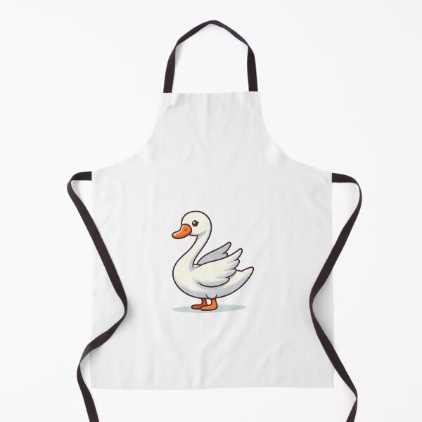 Item preview, Cute cartoon duck with a white body and orange beak standing proudly. designed and sold by cave-canvas.