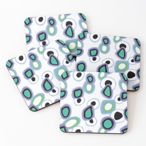 Item preview, Retro Pebbles & Polka Dots Abstract Geometric Mid-Century Design designed and sold by phatlizzardart.