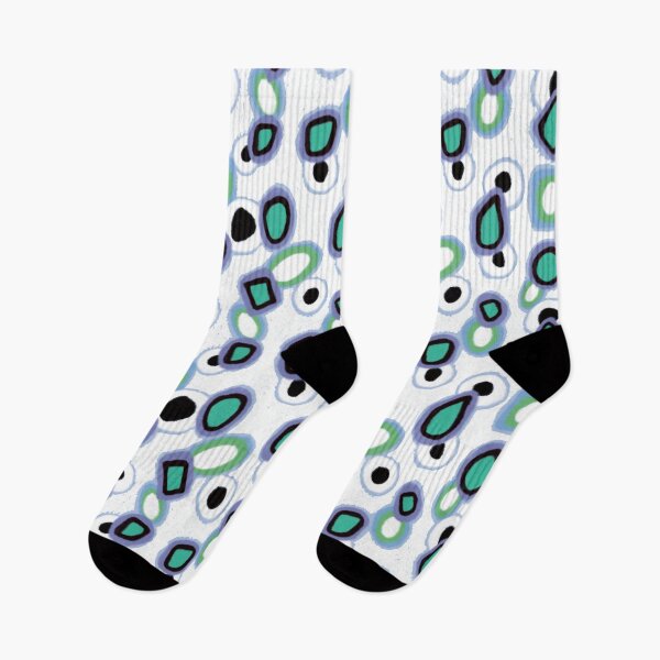 Item preview, Retro Pebbles & Polka Dots Abstract Geometric Mid-Century Design designed and sold by phatlizzardart.