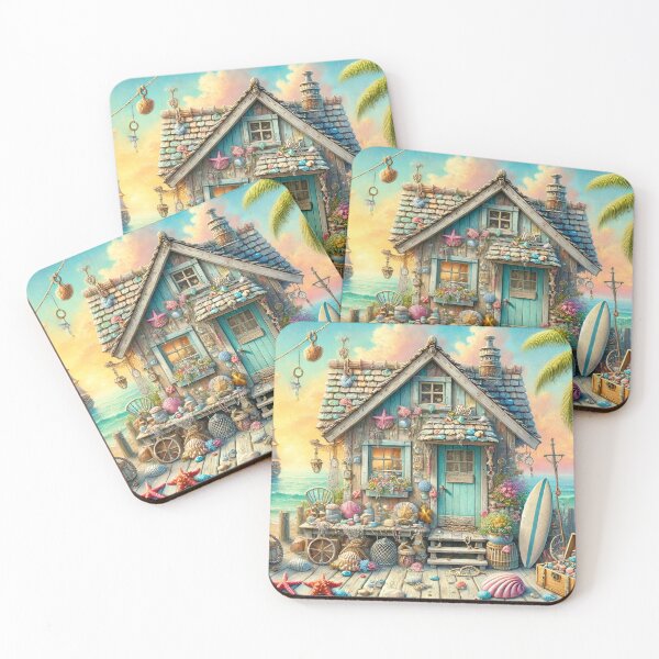 Item preview, Seashell Cottage by the Shore designed and sold by NancyzKreations.