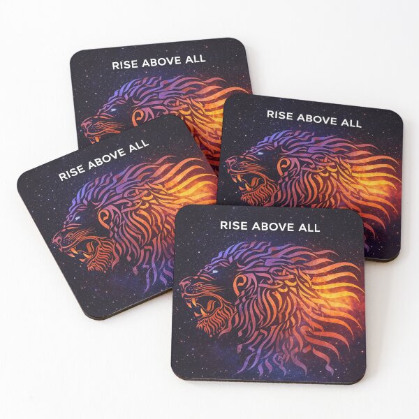 Item preview, Rise Above All Lion Galaxy Motivation Art designed and sold by AbstractAuraArt.