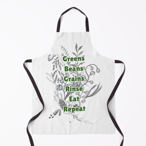 Item preview, Greens Beans Grains Rinse Eat Repeat Healthy Eating designed and sold by coodoosandco.