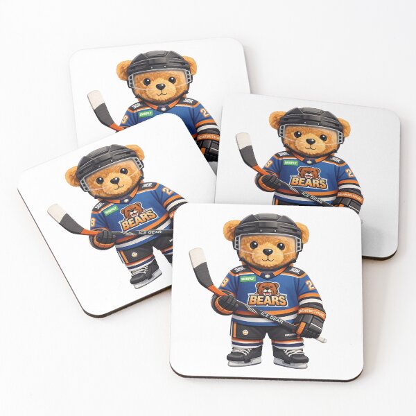Item preview, Cute Ice Hockey Player Bear - Winter Sports Animal Graphic ? designed and sold by CuteBear87.
