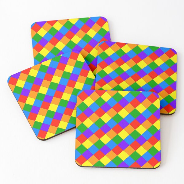 Item preview, Rainbow Pride Checkered Pattern designed and sold by AStitchOfWisdom.