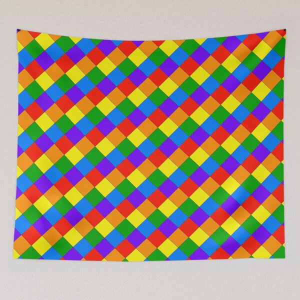 Item preview, Rainbow Pride Checkered Pattern designed and sold by AStitchOfWisdom.