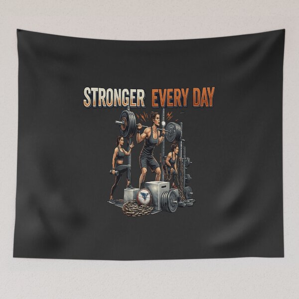 Item preview, Stronger Every Day – Gym Motivation Design designed and sold by StorySeller85.