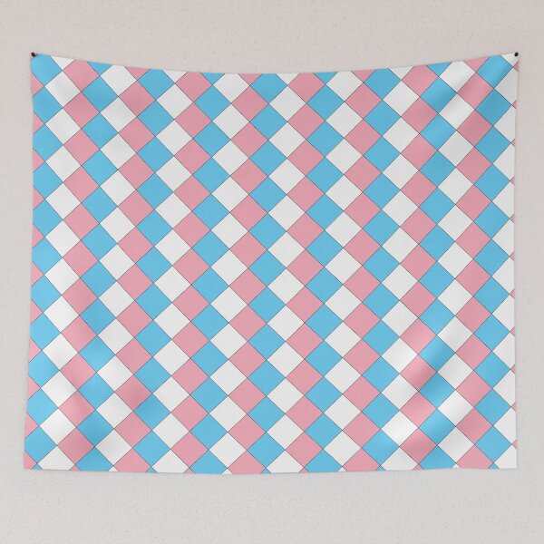 Item preview, Transgender Pride Checkered Pattern designed and sold by AStitchOfWisdom.