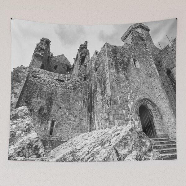 Item preview, Rock of Cashel, Ancient Ireland in Black and White designed and sold by AshleyMobleyArt.