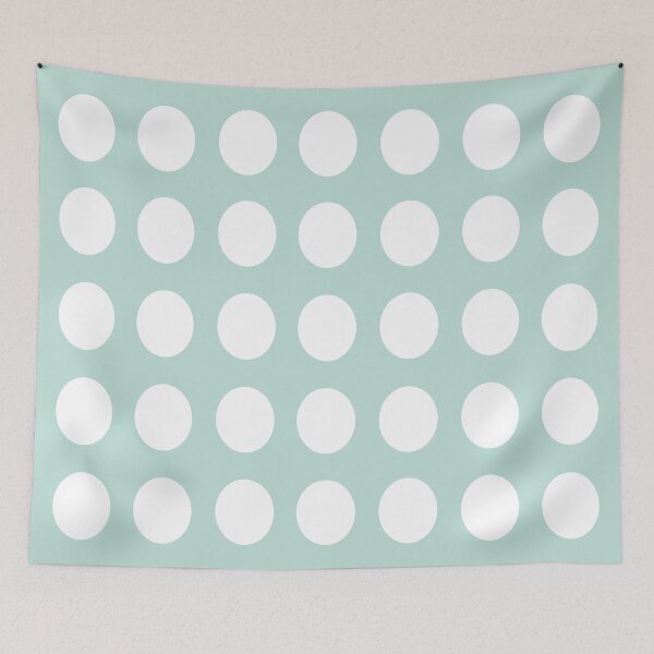 Item preview, WHITE and MINT GREEN Symmetrical POLKA DOTS  designed and sold by RachelMacht.