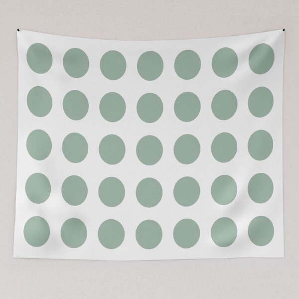 Item preview, MUTED GREEN and WHITE Symmetrical POLKA DOTS  designed and sold by RachelMacht.