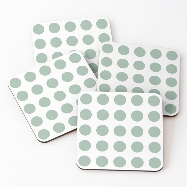 Item preview, MUTED GREEN and WHITE Symmetrical POLKA DOTS  designed and sold by RachelMacht.