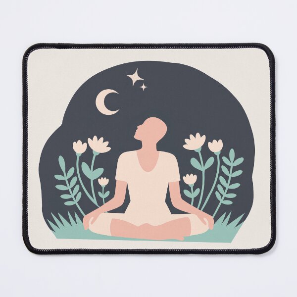 Item preview, Night Garden Reset Moon Meditation Art designed and sold by TrendMorphic.