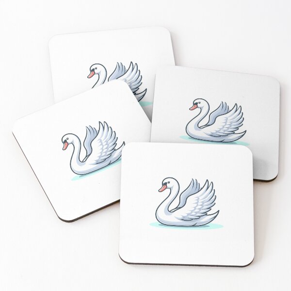 Item preview, Elegant white swan gracefully spreading its wings against a minimalistic background. designed and sold by cave-canvas.