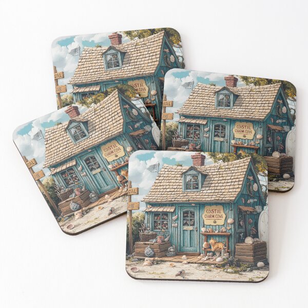 Item preview, Coastal Charm Cove Seashell Cottage designed and sold by NancyzKreations.