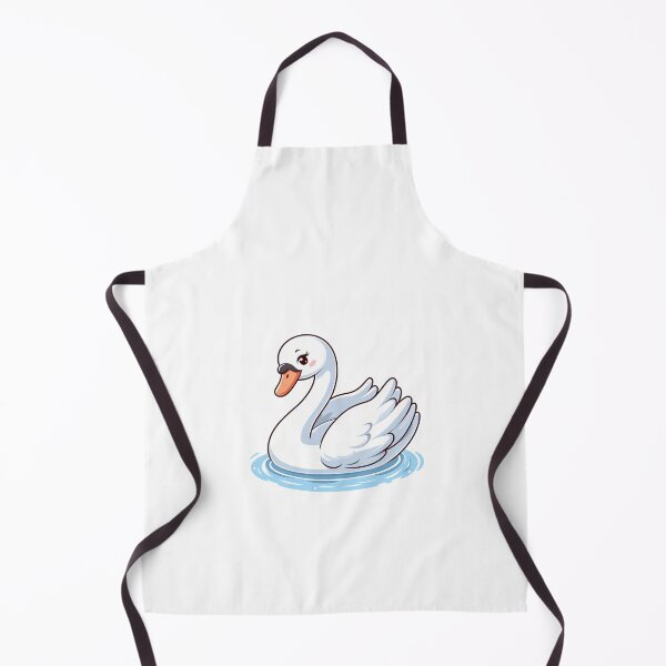 Item preview, A cute cartoon swan gliding gracefully on water with a charming smile. designed and sold by cave-canvas.