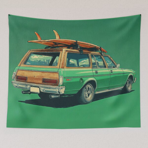 Item preview, Classic car with surfboards on top designed and sold by anytka.