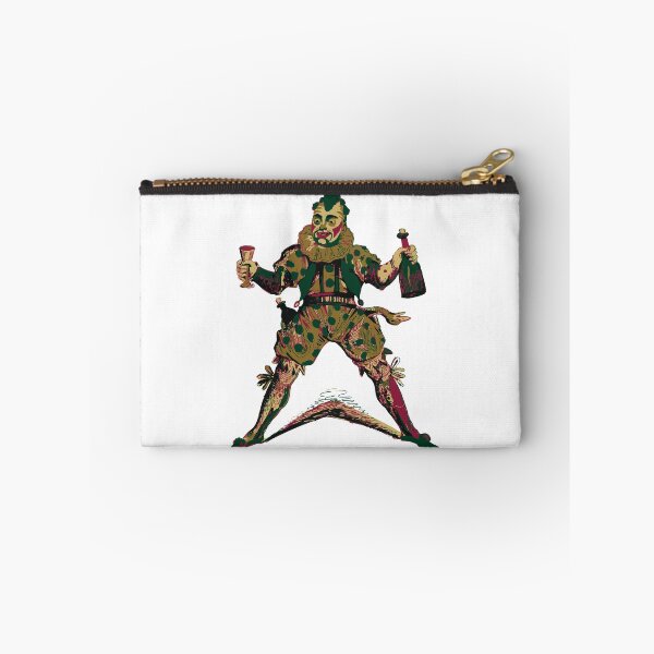Item preview, vintage jester with wine bottle illustration - gold,red,green designed and sold by RoryJDesigns.