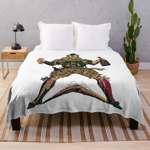 Item preview, vintage jester with wine bottle illustration - gold,red,green designed and sold by RoryJDesigns.