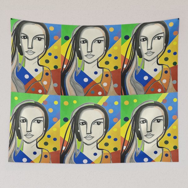 Item preview, Dara Pop Art Dreamer - Whimsical Feminist Portrait - Inspirational Pop Art designed and sold by neomadesigns.