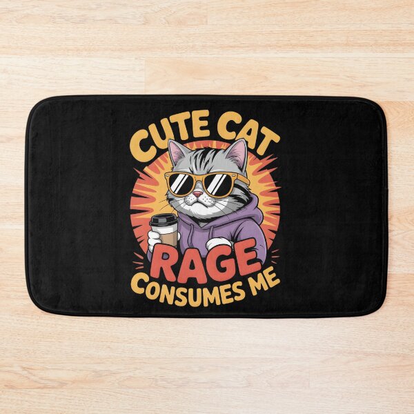 Item preview, Cute Cat Rage Consumes Me -  Funny Introvert Meme Coffee Lover Gift designed and sold by DONT ASK CLUB.