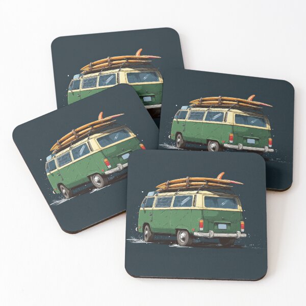 Item preview, Surf van parked by the beach designed and sold by anytka.