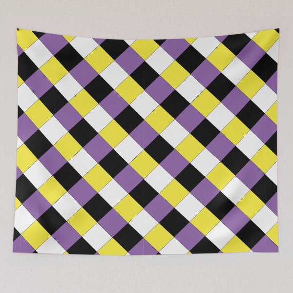 Item preview, Non-binary Pride Checkered Pattern designed and sold by AStitchOfWisdom.