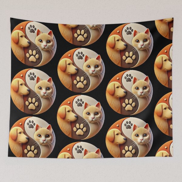 Item preview, Yin yang – cat and dog designed and sold by snoWorkshop.