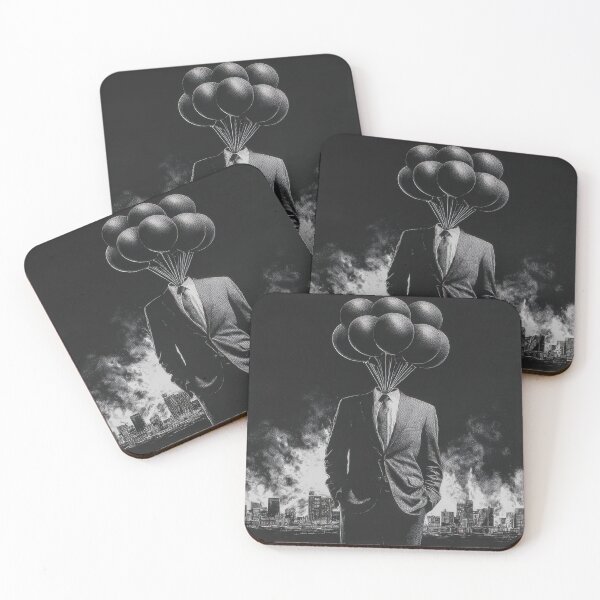 Item preview, Suit man, black balloons city designed and sold by anytka.