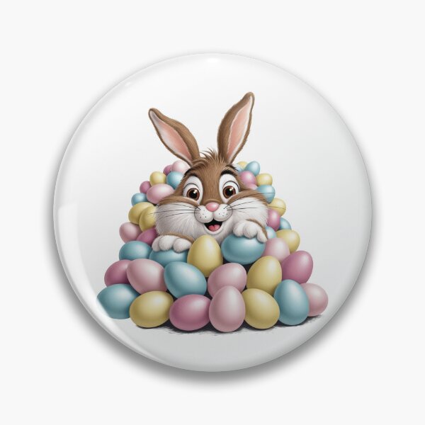 Item preview, Cute Easter Bunny With Colorful Eggs designed and sold by PMTaurus.