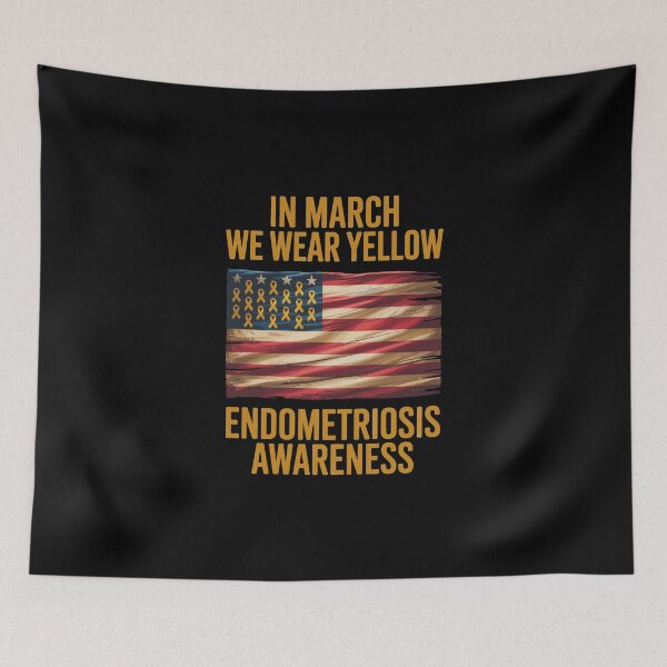 Item preview, Endometriosis Awareness USA Flag  designed and sold by jkrphoto.