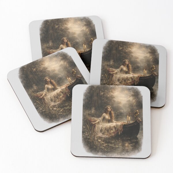 Item preview, Moonlit Reverie – Vintage Romantic River Painting designed and sold by SamEmbersLiving.