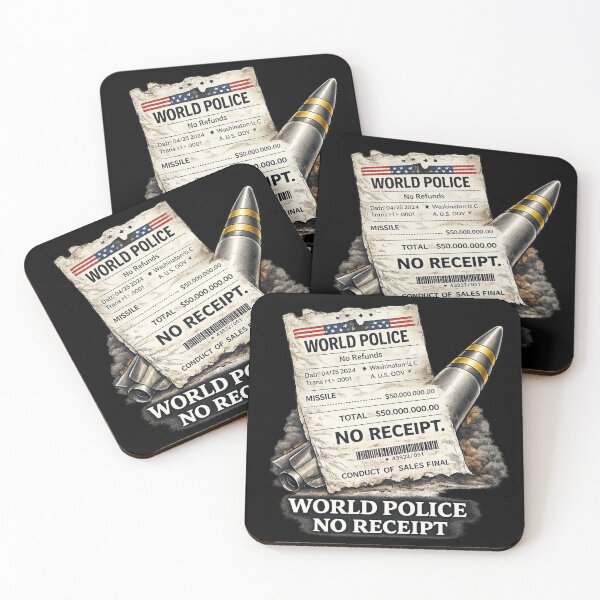 Item preview, World Police No Receipt Political Satire designed and sold by rocknrollstyles.