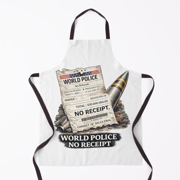 Item preview, World Police No Receipt Political Satire designed and sold by rocknrollstyles.
