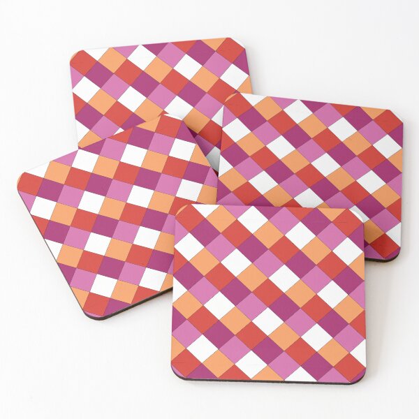 Item preview, Lesbian Pride Checkered Pattern designed and sold by AStitchOfWisdom.