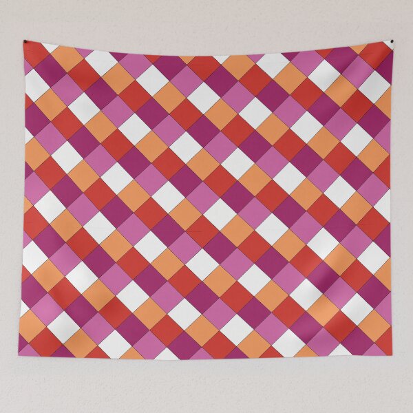 Item preview, Lesbian Pride Checkered Pattern designed and sold by AStitchOfWisdom.